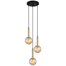 Trattino Glass Orb 3 Light Cluster Pendant